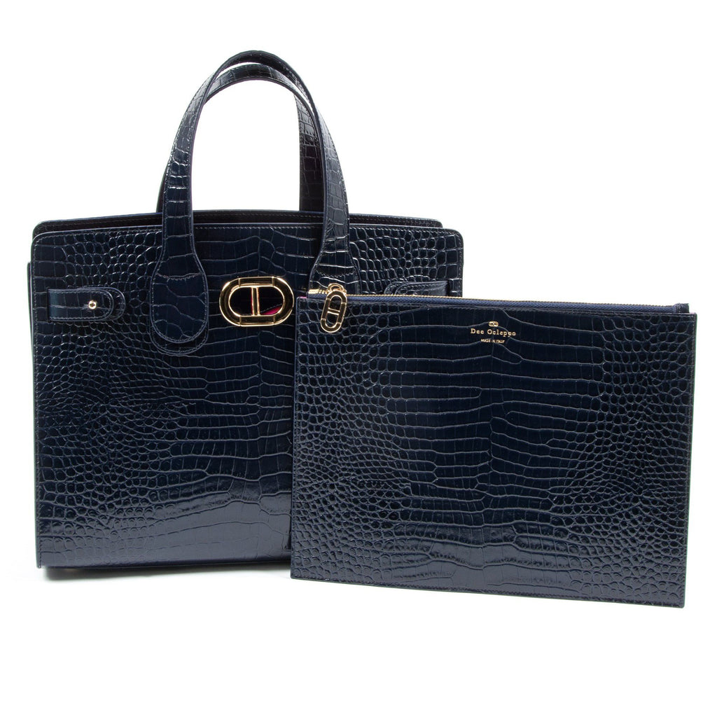 Bolso grande azul Verona Cocco