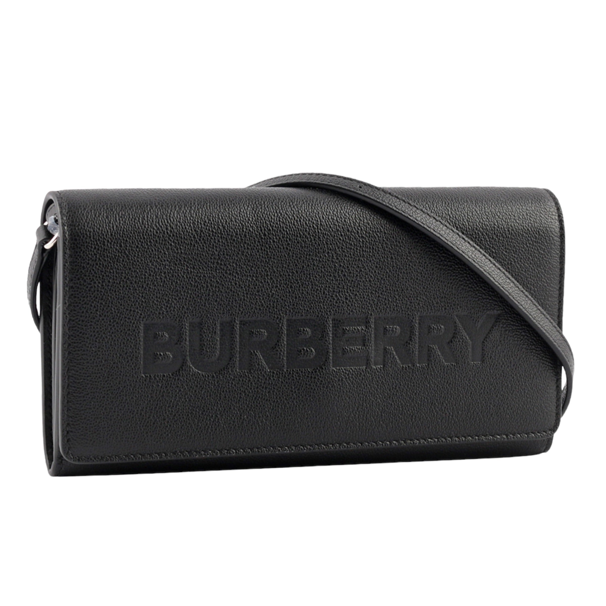 Bolso bandolera de piel Henley de Burberry, color negro