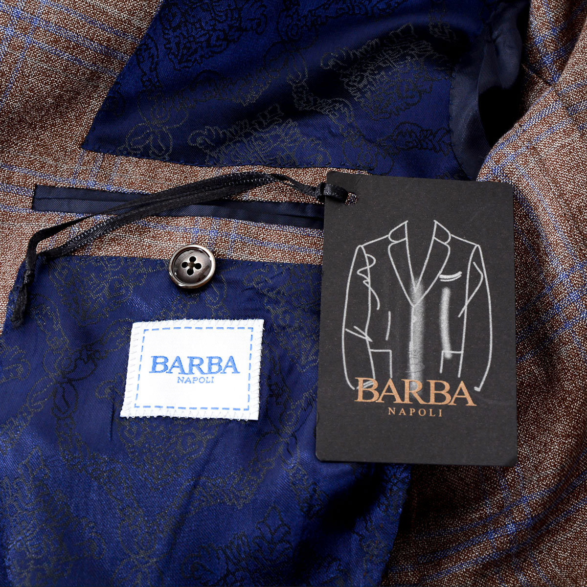 Chaqueta Barba Napoli para hombre de manga larga a cuadros