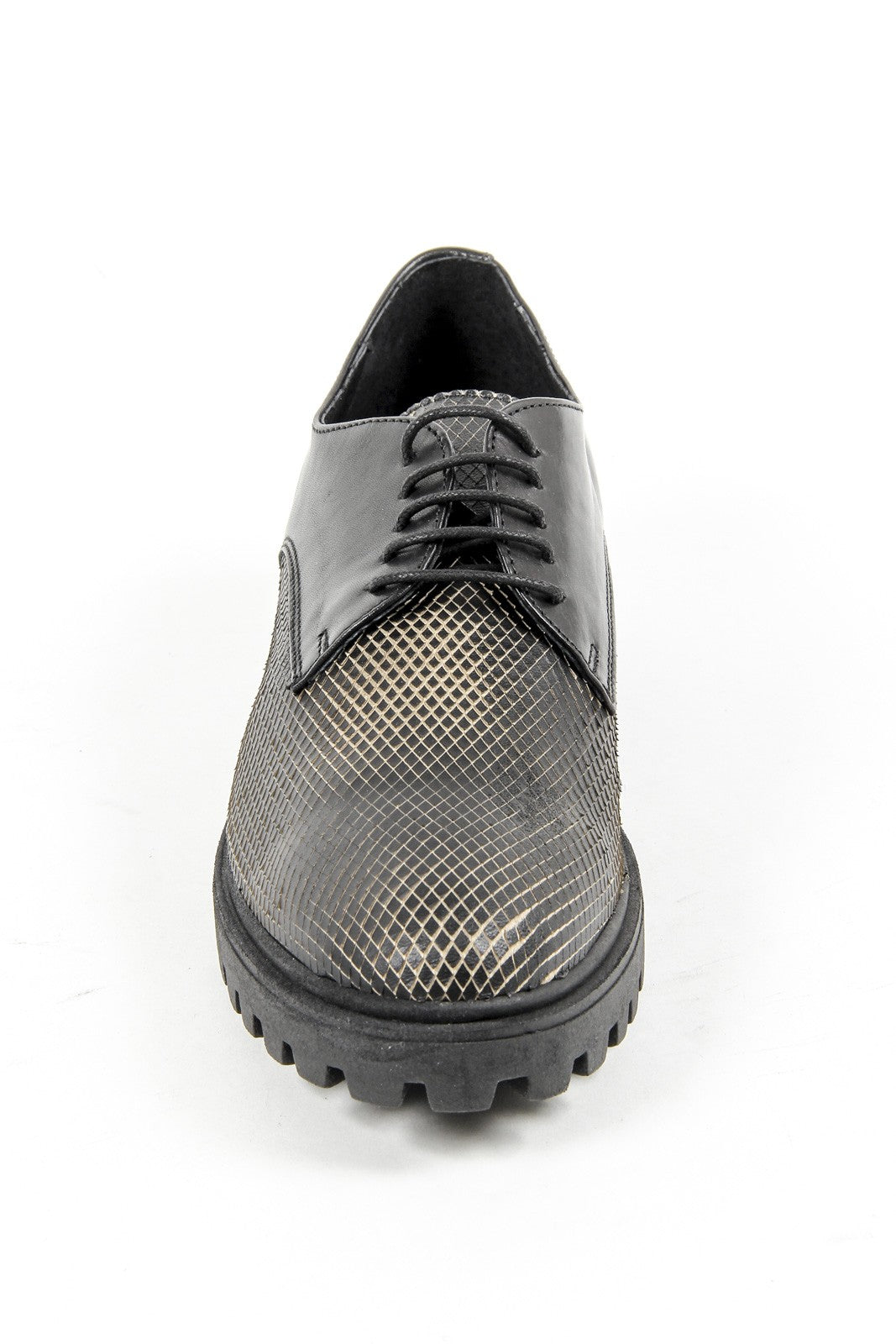 Zapatos con cordones para mujer V 1969 Italia C01 VITELLO NERO