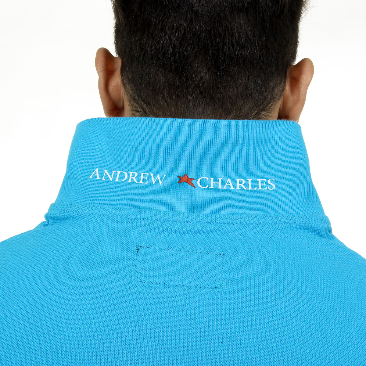 Polo Andrew Charles para hombre de manga corta azul claro SEFU