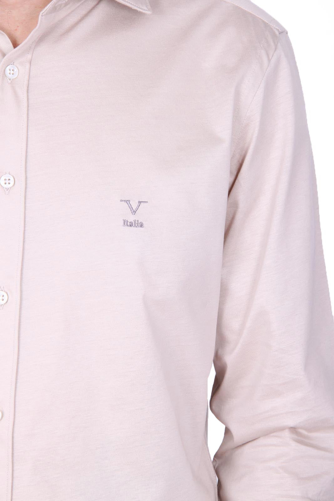 Camisa de manga larga para hombre V 1969 Italia Paris Jersey Beige