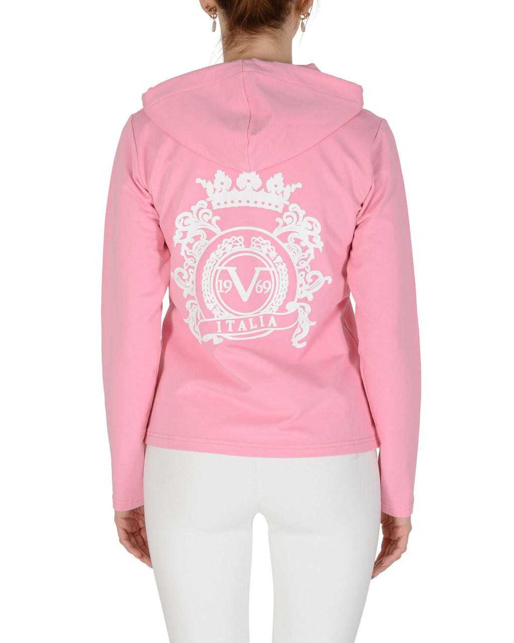 19V69 Italia Sudadera con capucha para mujer rosa ELEANA SUDADERA CON CAPUCHA ROSA