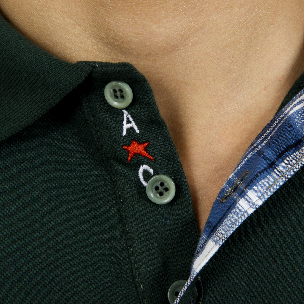Polo Andrew Charles para hombre de manga corta verde SEMELO