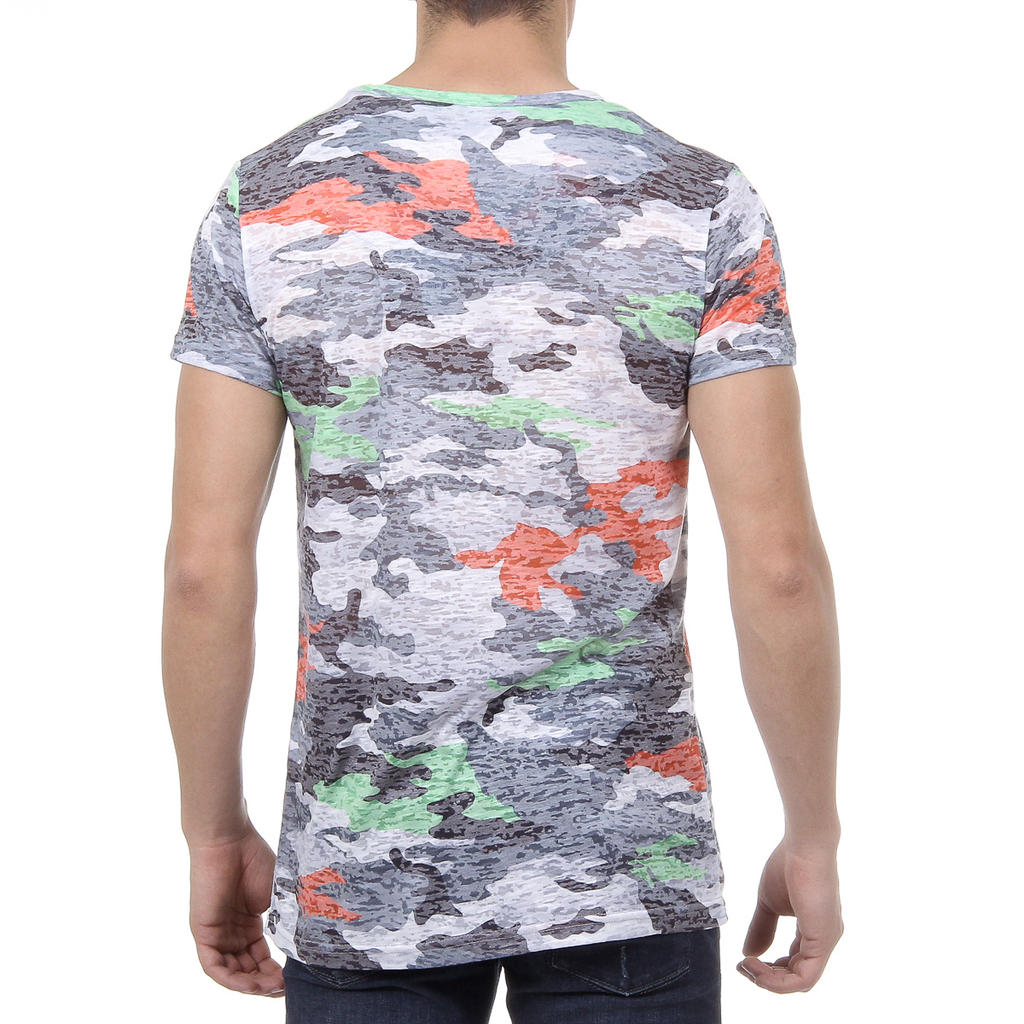 V 1969 Italia Mens T-shirt Short Sleeves Round Neck Multicolor OWEN
