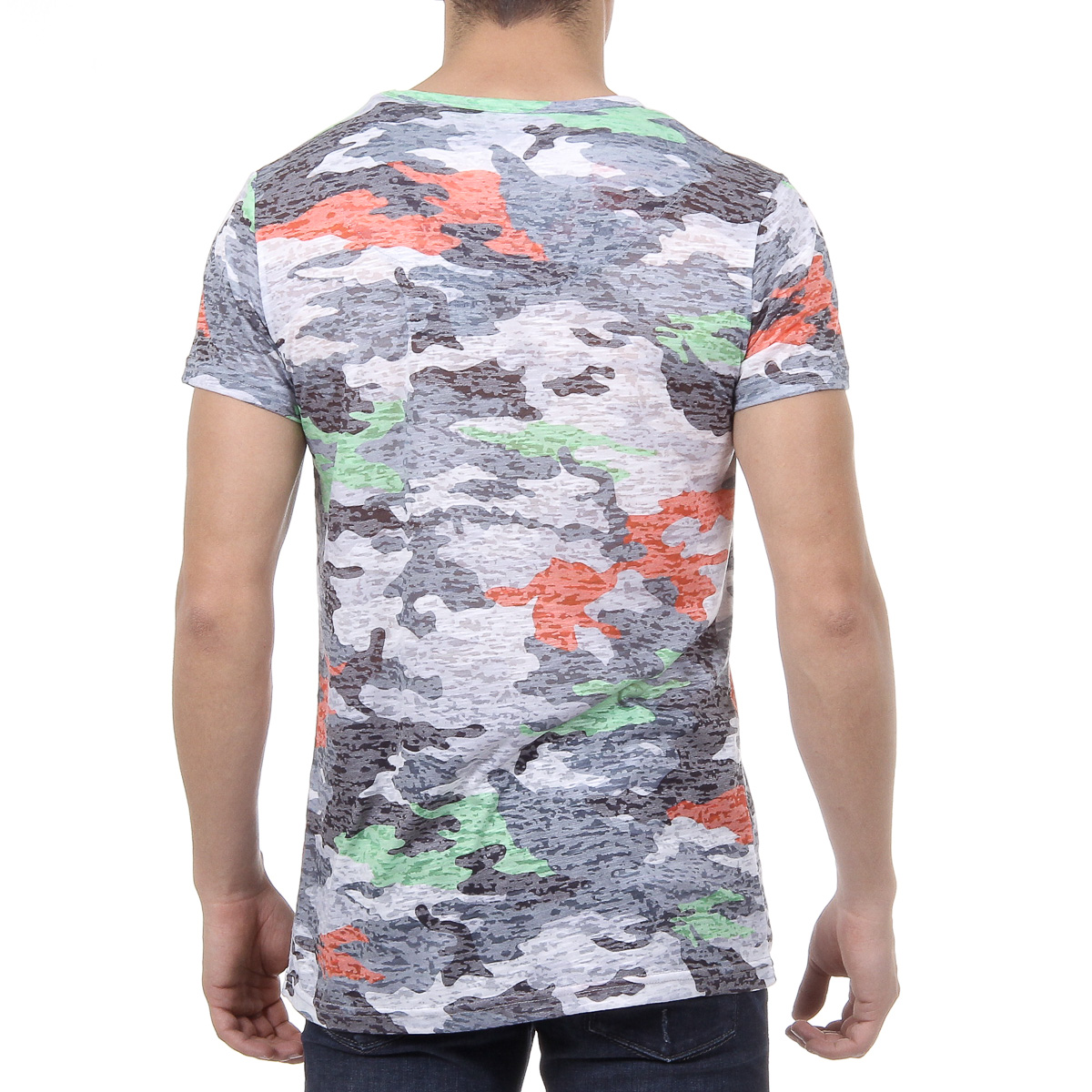 V 1969 Italia Mens T-shirt Short Sleeves Round Neck Multicolor OWEN