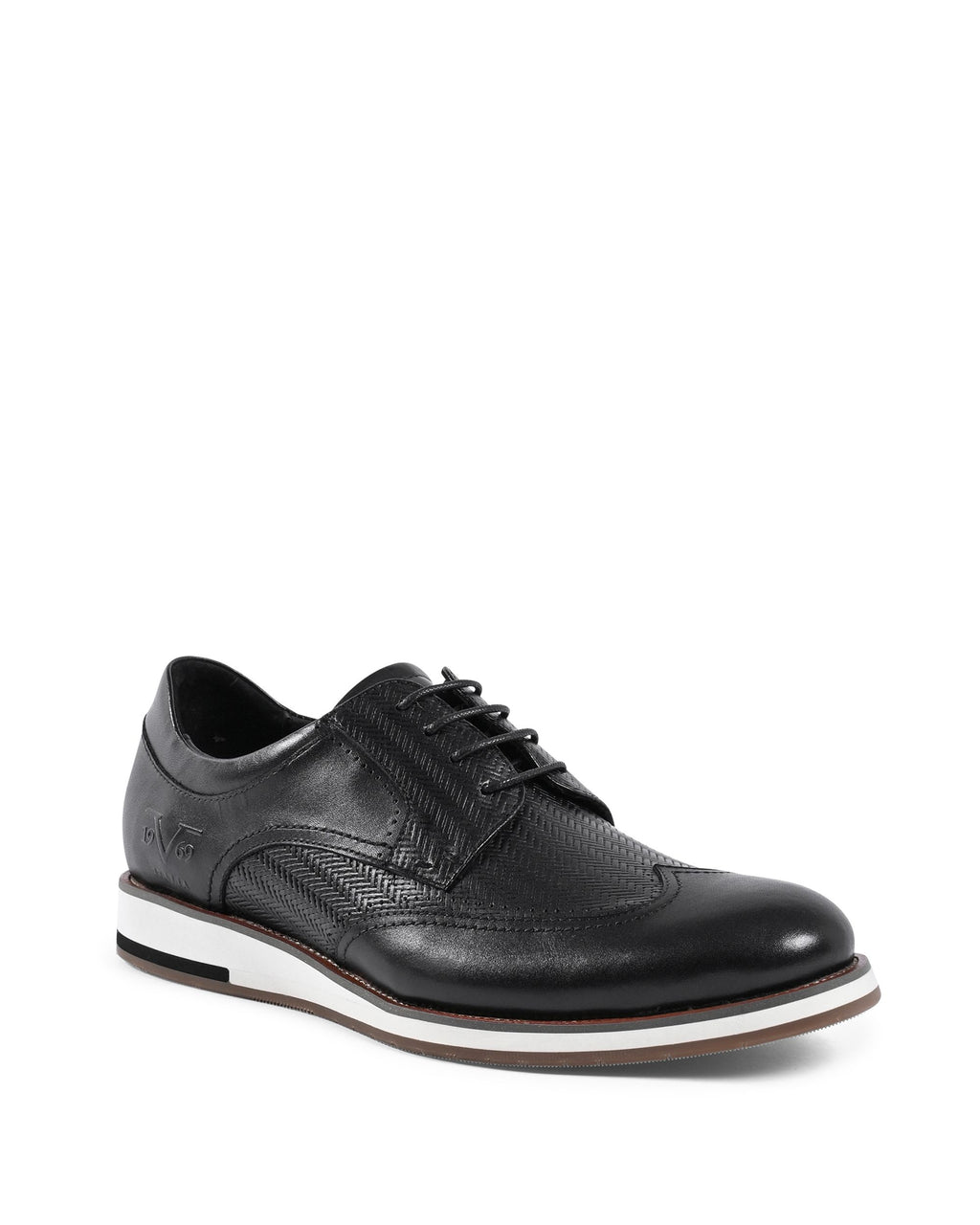 19V69 Italia Zapatos brogue negros para hombre YO ZD28-H27 NEGRO