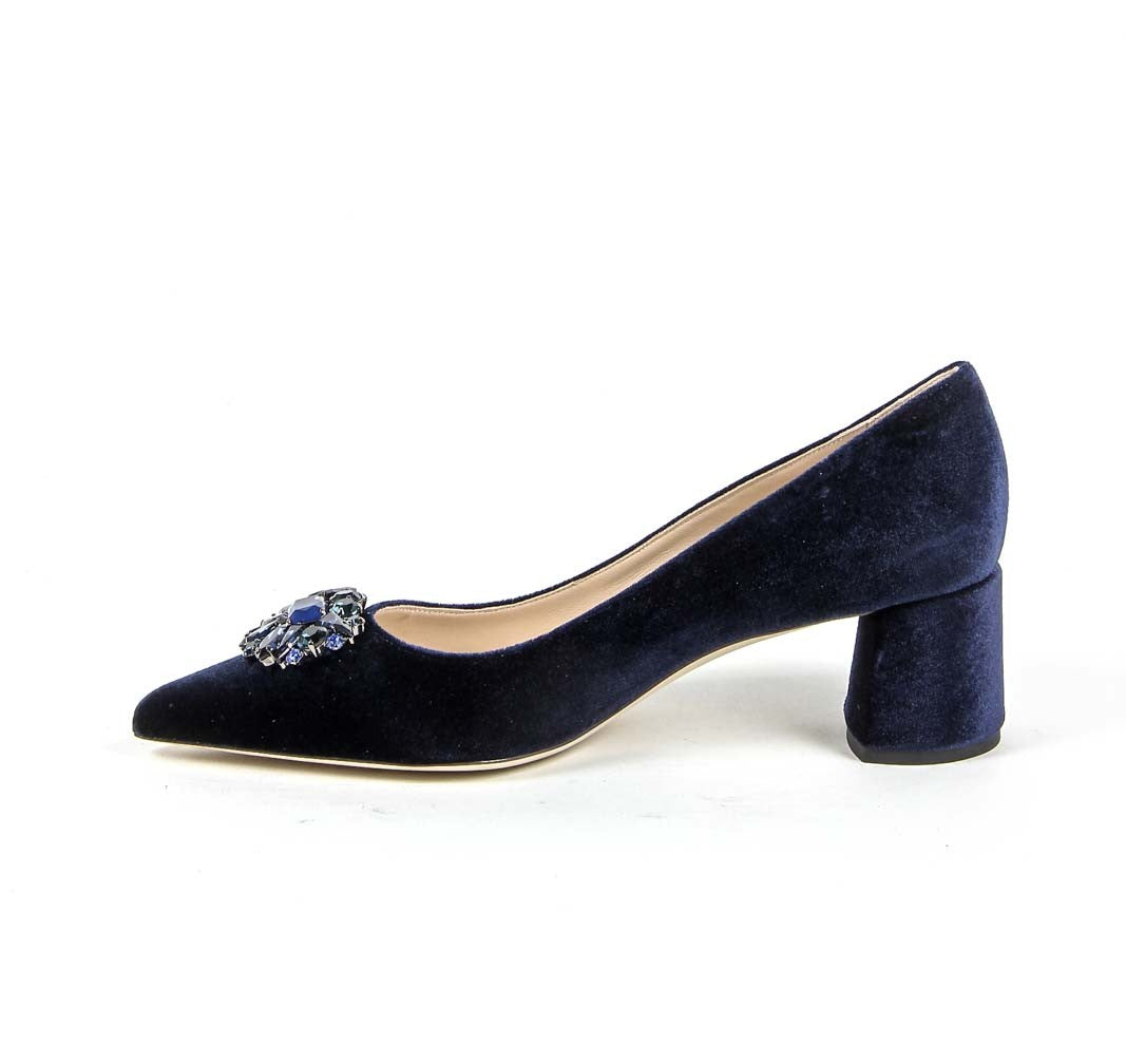 Zapatos de salón para mujer V 1969 Italia 3109244 VELLUTO BLU ROYAL