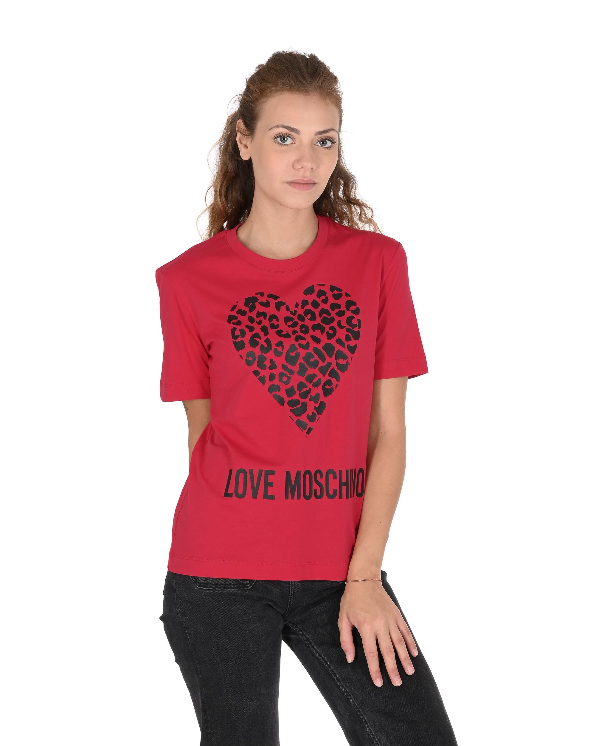 Camiseta de mujer Love Moschino W 4 H06 27 M 3876 P23 ROJO