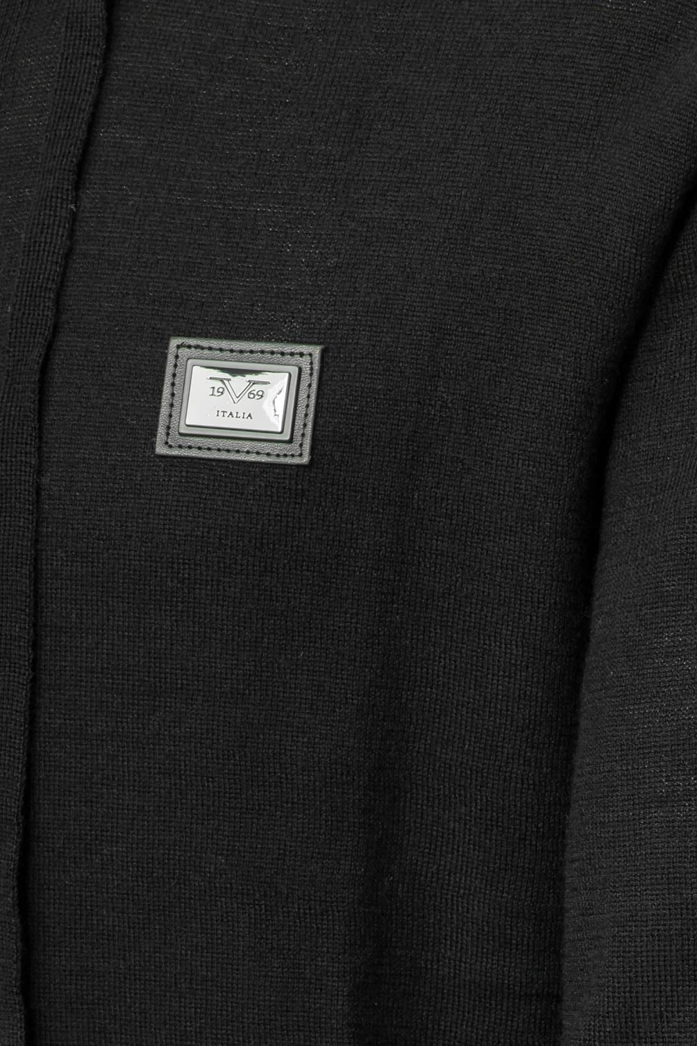 Suéter italiano para hombre 19V69, color negro, MAARTEN BLACK