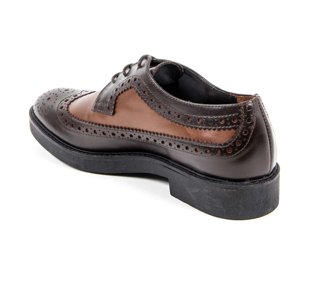 Zapato brogue para mujer V 1969 Italia B1670 VITELLO T. MORO COCCO