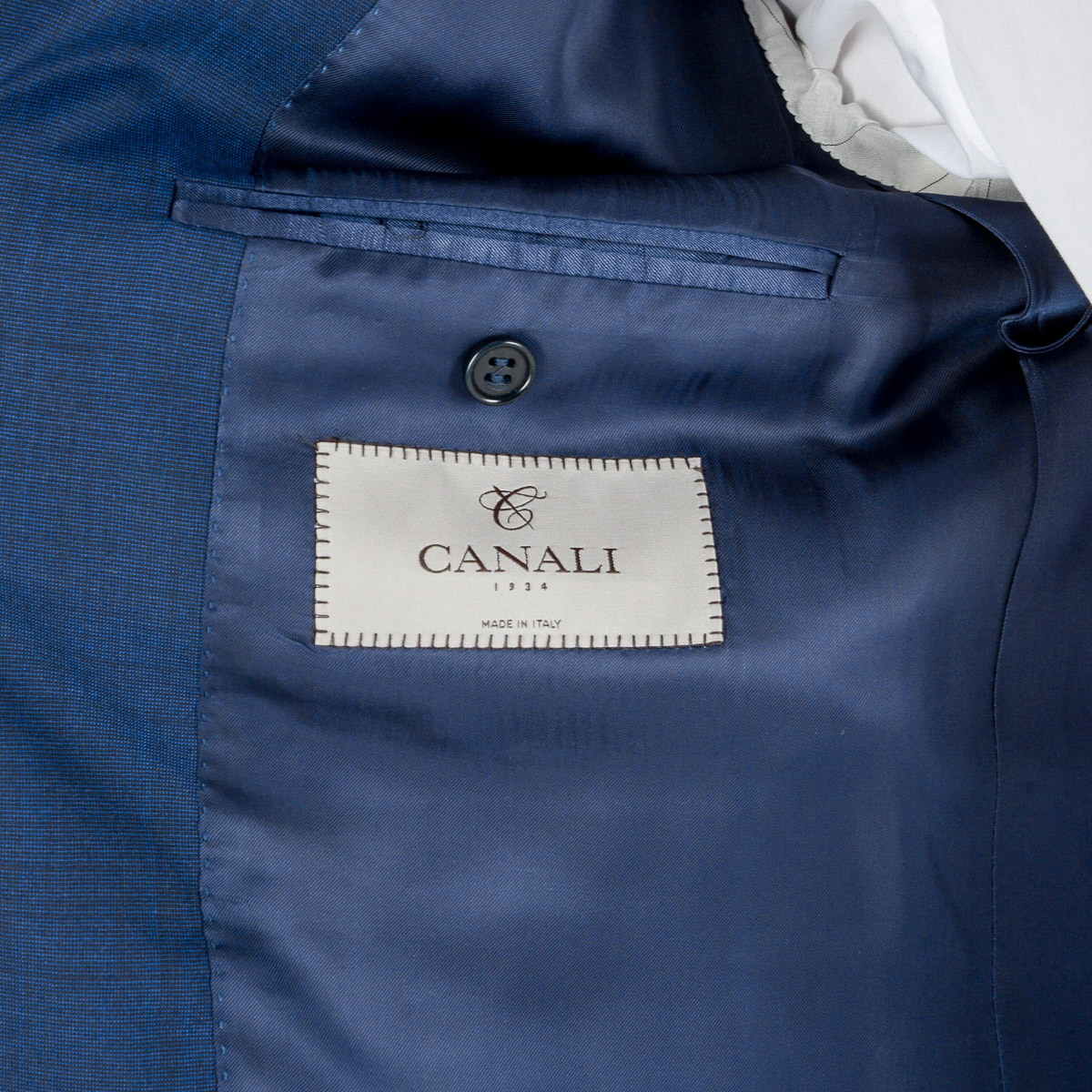 Traje Canali para hombre de manga larga azul