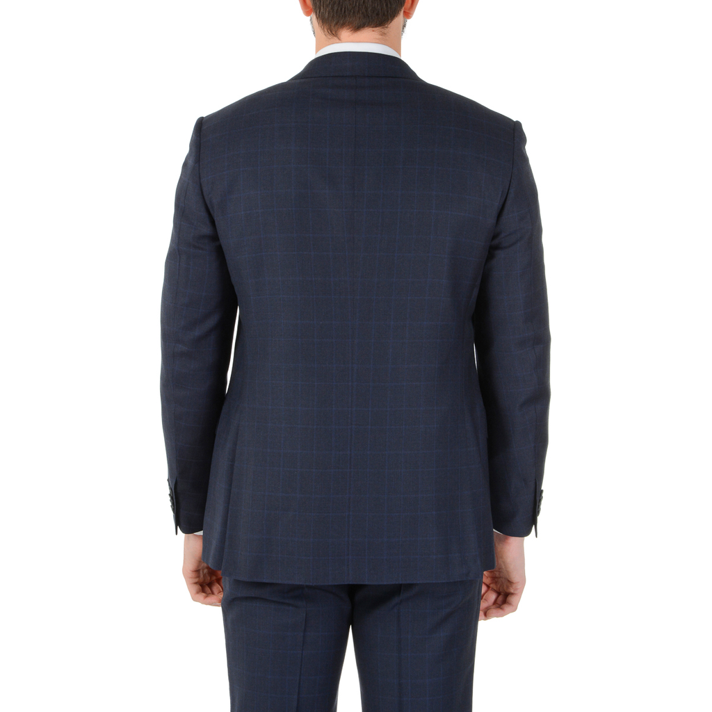 Corneliani Mens Suit Long Sleeves Dark Blue Super 110's