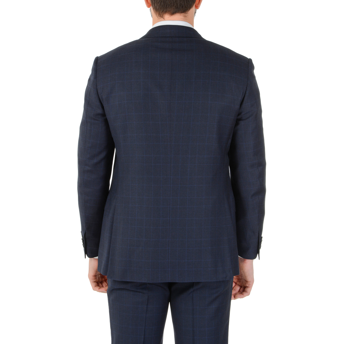 Corneliani Mens Suit Long Sleeves Dark Blue Super 110's
