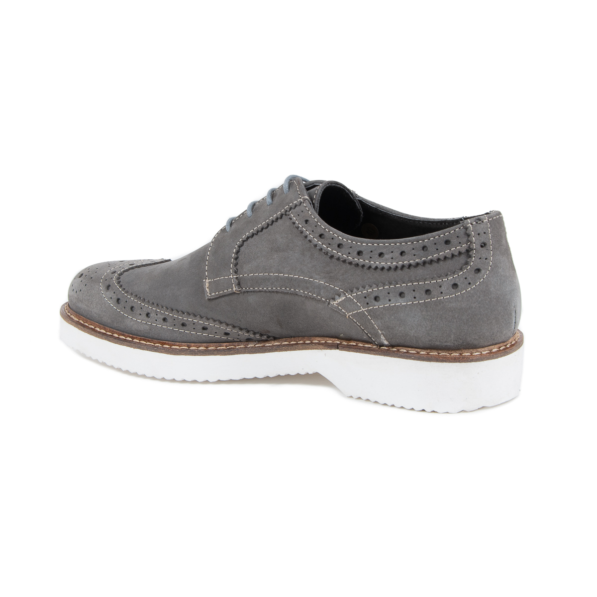 V 1969 Italia Zapato brogue para hombre gris HARRY 5141 NABUK VAR 7