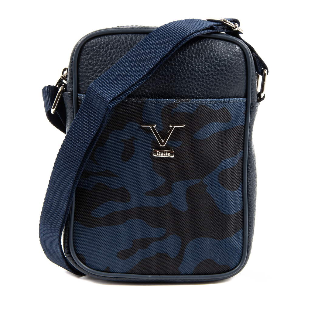 V 1969 Italia Mens Shoulder Bag Blue MILITARY