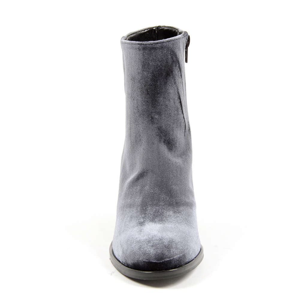 Andrew Charles Womens Heeled Ankle Boot Grey CHARLIZE