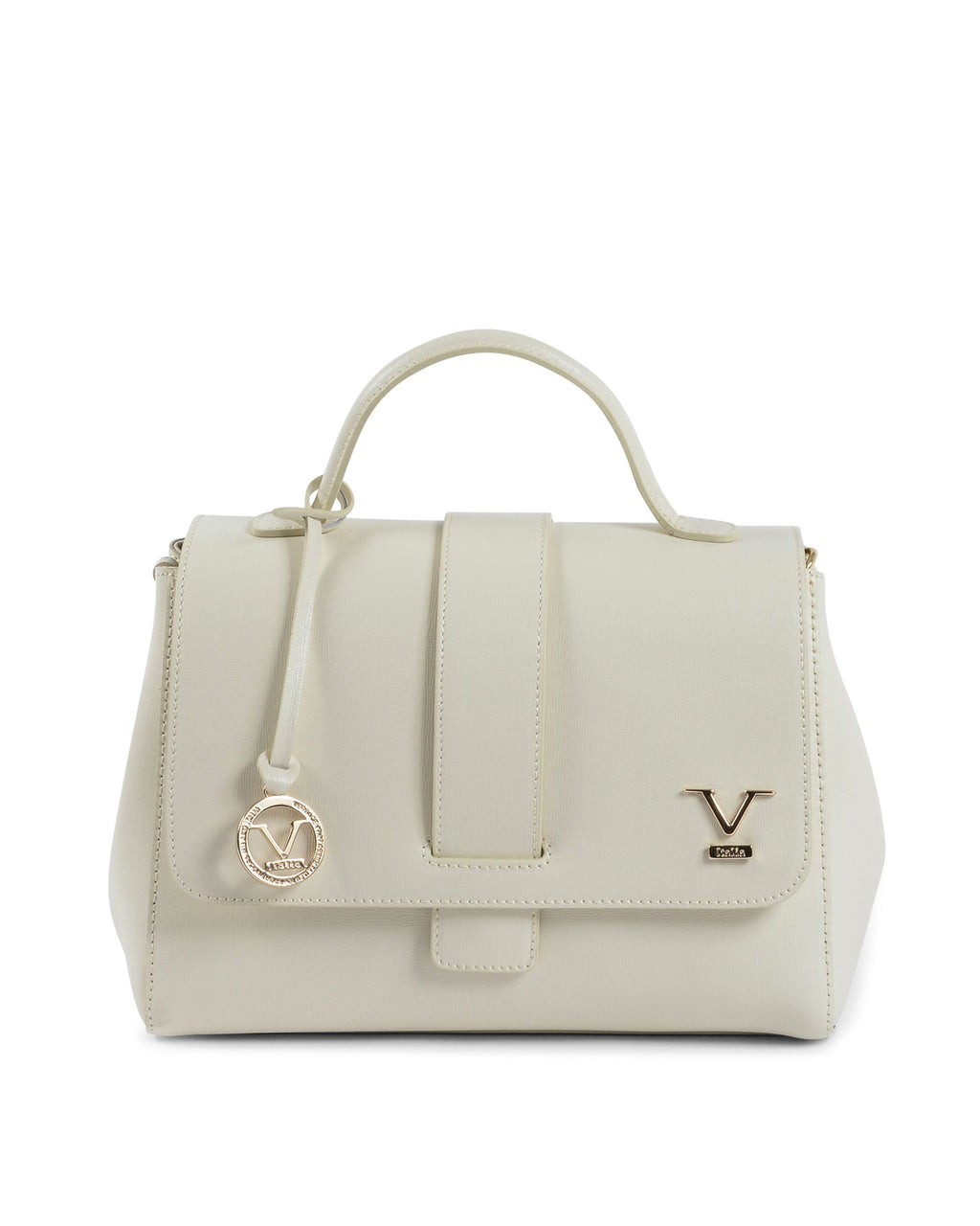 V Italia Womens Handbag White BC10280 52 SAFFIANO LATTE