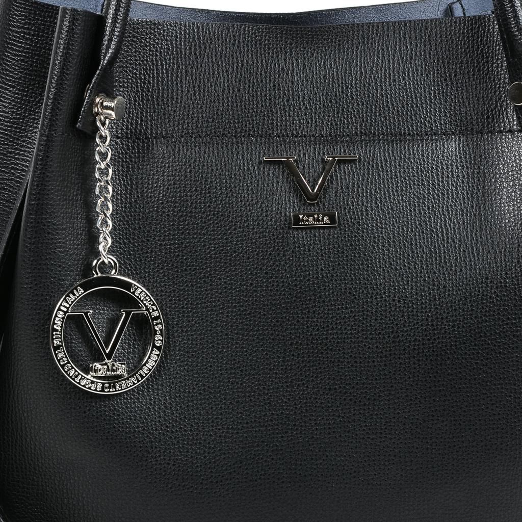 Bolso de mano para mujer V 1969 Italia negro ALESSIA
