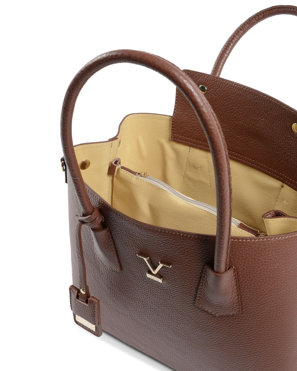 V Italia Womens Handbag Dark Brown 10510 DOLLARO BRUCIATO