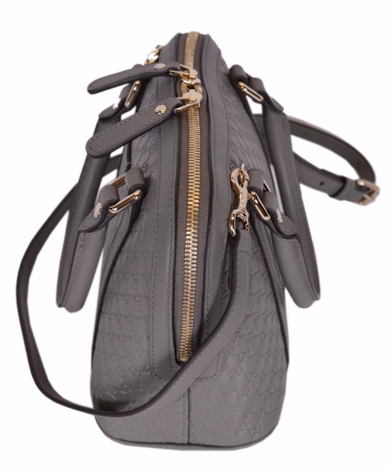 Bolso Gucci Guccissima Dome pequeño de piel gris