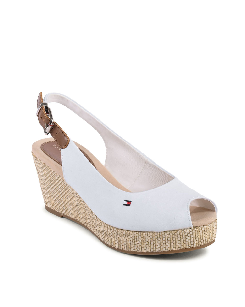 Tommy Hilfiger - Sandalias de cuña para mujer, color blanco, FW0FW04788YBL