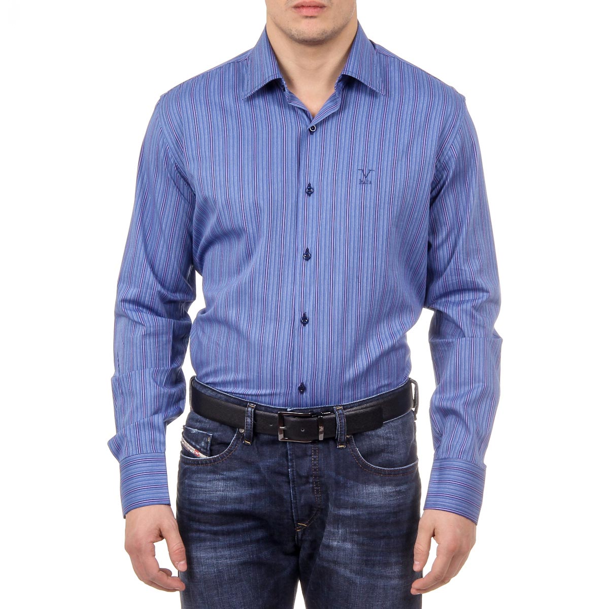 Camisa de cuello clásico para hombre V 1969 Italia 377 ART. 501