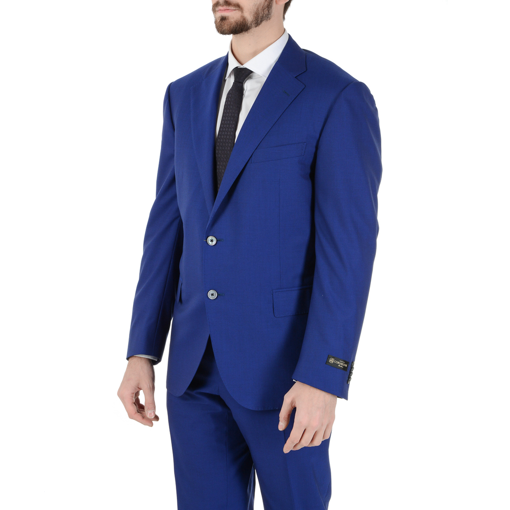 Corneliani Mens Suit Long Sleeves Blue Super 160's