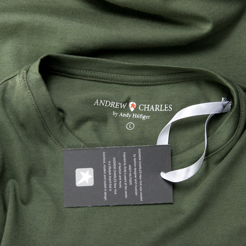 Camiseta Andrew Charles para hombre, manga corta, cuello redondo, verde, KEITA