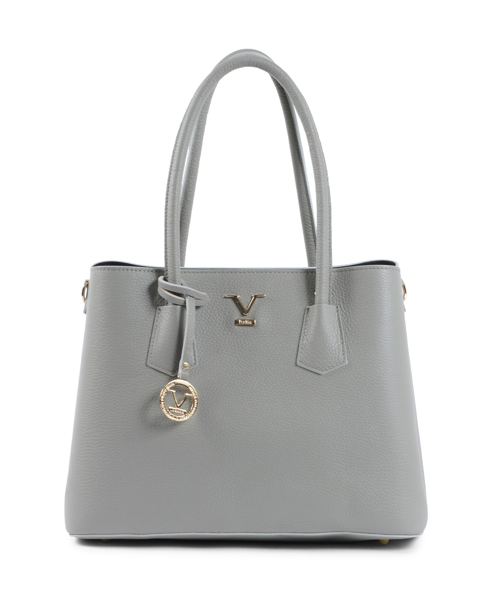 V Italia Womens Handbag Grey 10510 V2 DOLLARO GRIGIO PERLA