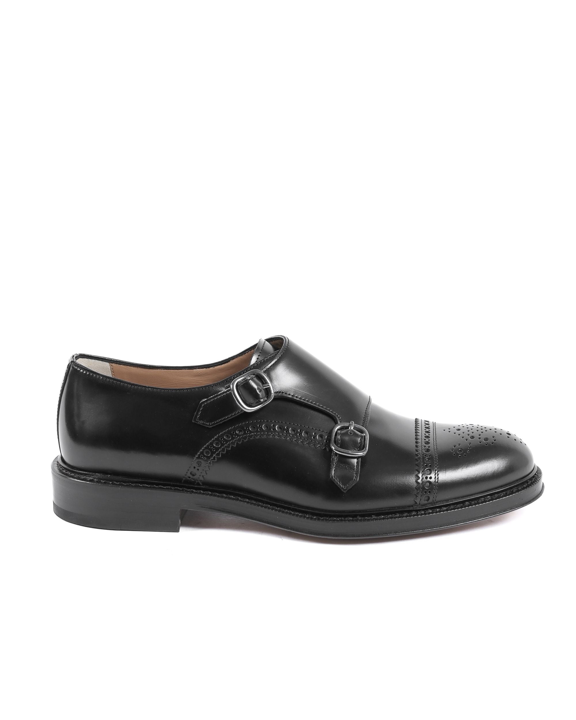 Zapatos de hebilla para hombre Dee Ocleppo F3745 ABRASIVATO NERO