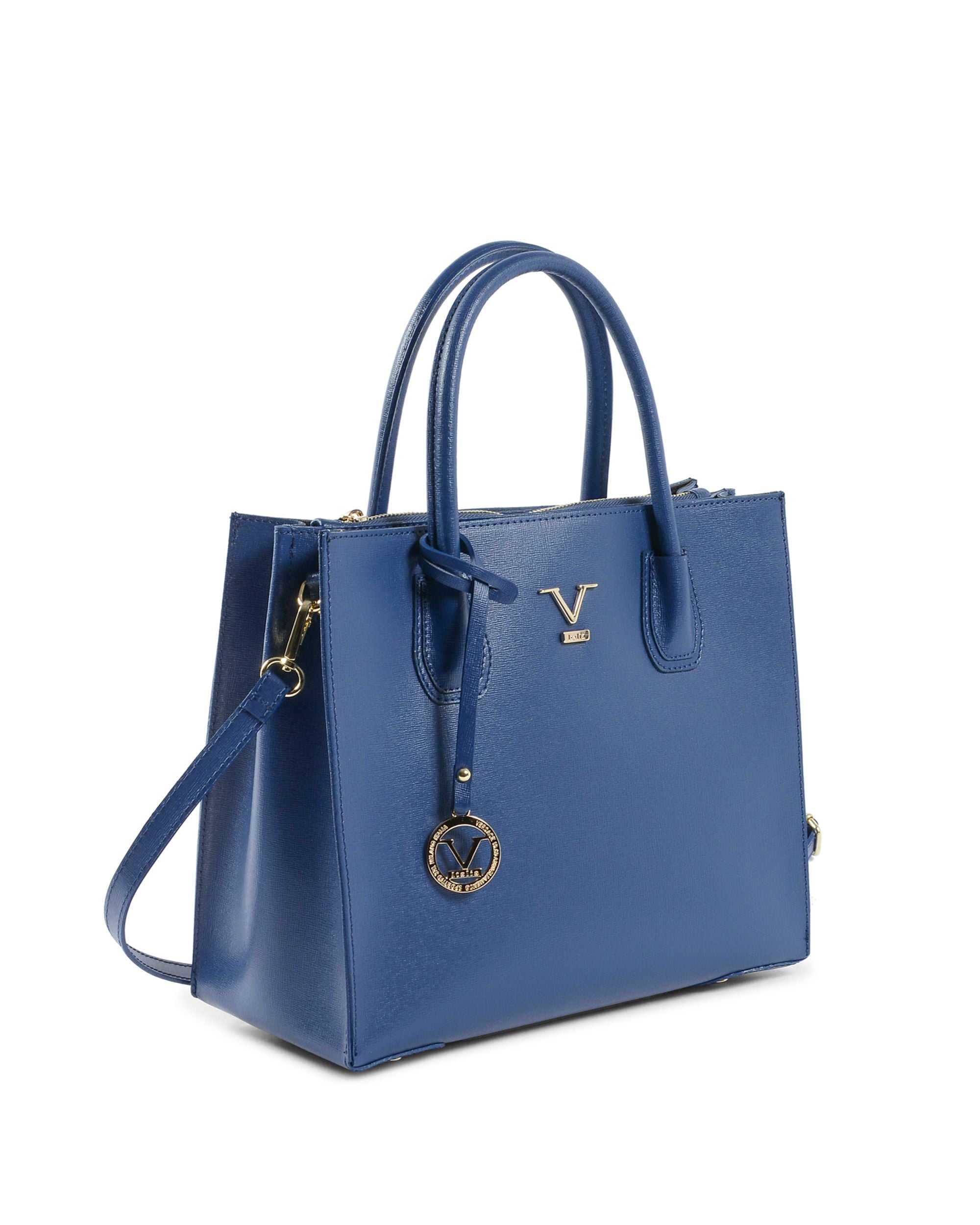 Bolso de mano para mujer V Italia Azul BE10275 52 VAQUEROS AZUL SAFFIANO