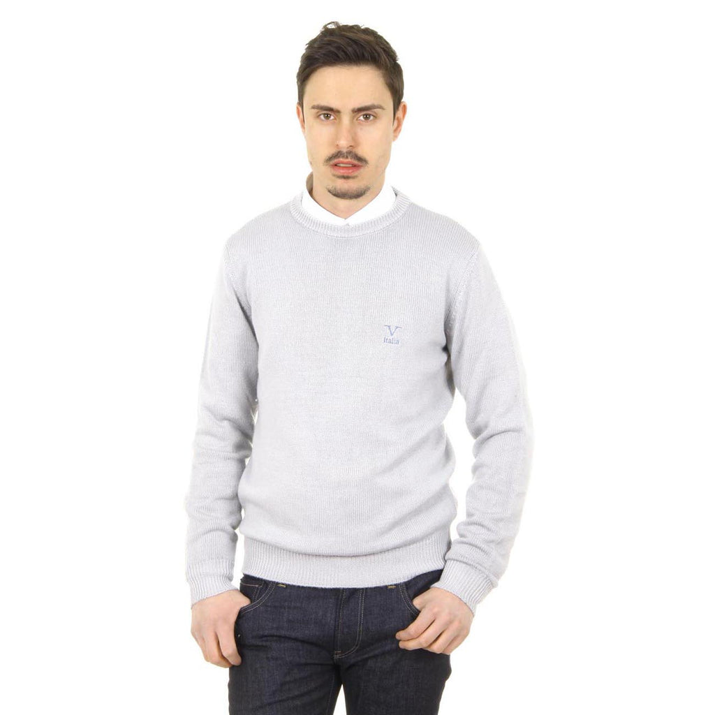 V 1969 Italia jersey cuello redondo hombre 9802 GIROCOLLO GRIGIO MEDIO