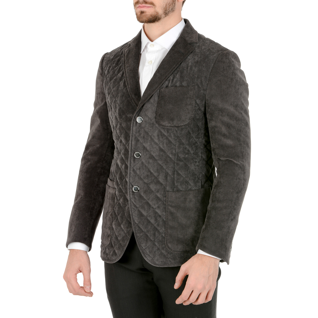 Corneliani Mens Jacket Long Sleeves Dark Grey