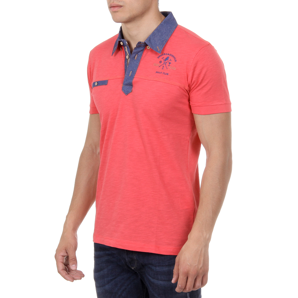 Polo Ufford & Suffolk Polo Club para hombre, manga corta, US007B, granada