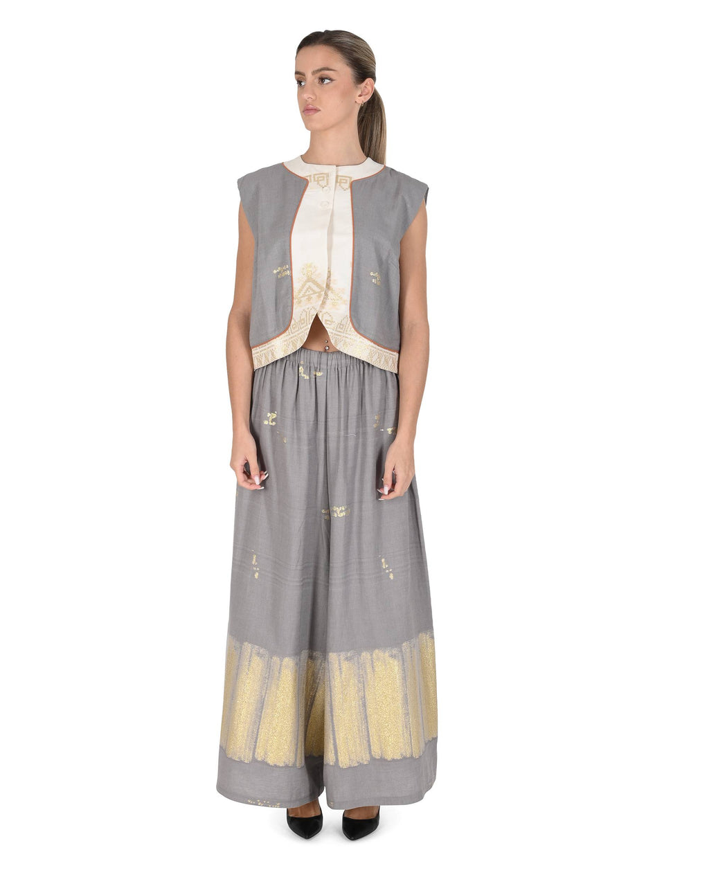 Pantalón Mykonos para mujer ANAVYSSOS GREY BRUSH 802