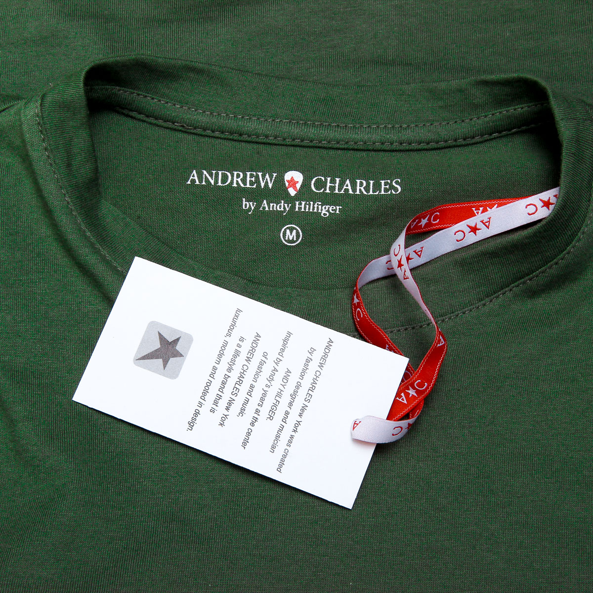 Camiseta Andrew Charles para mujer, manga corta, cuello redondo, verde TARANA