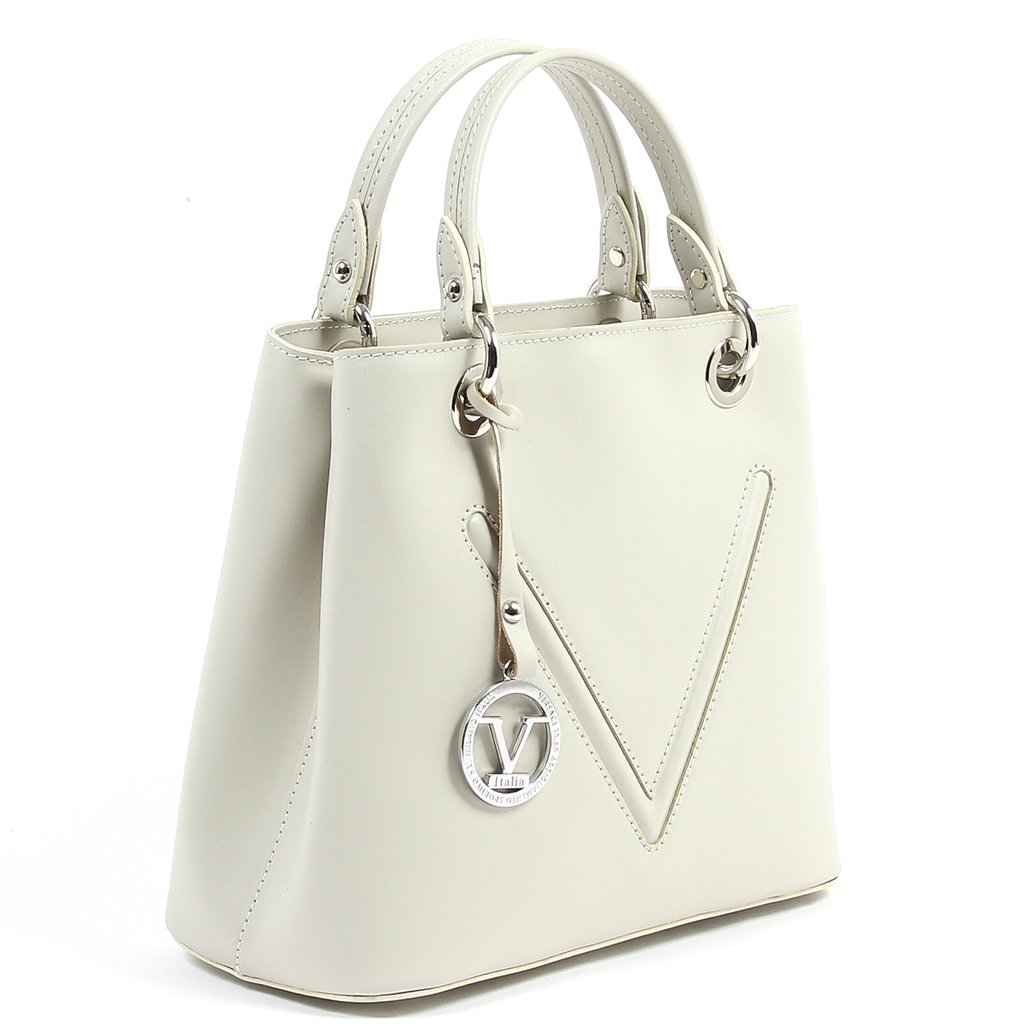 Bolso de mano para mujer V 1969 Italia V004-S RUGA CREMA