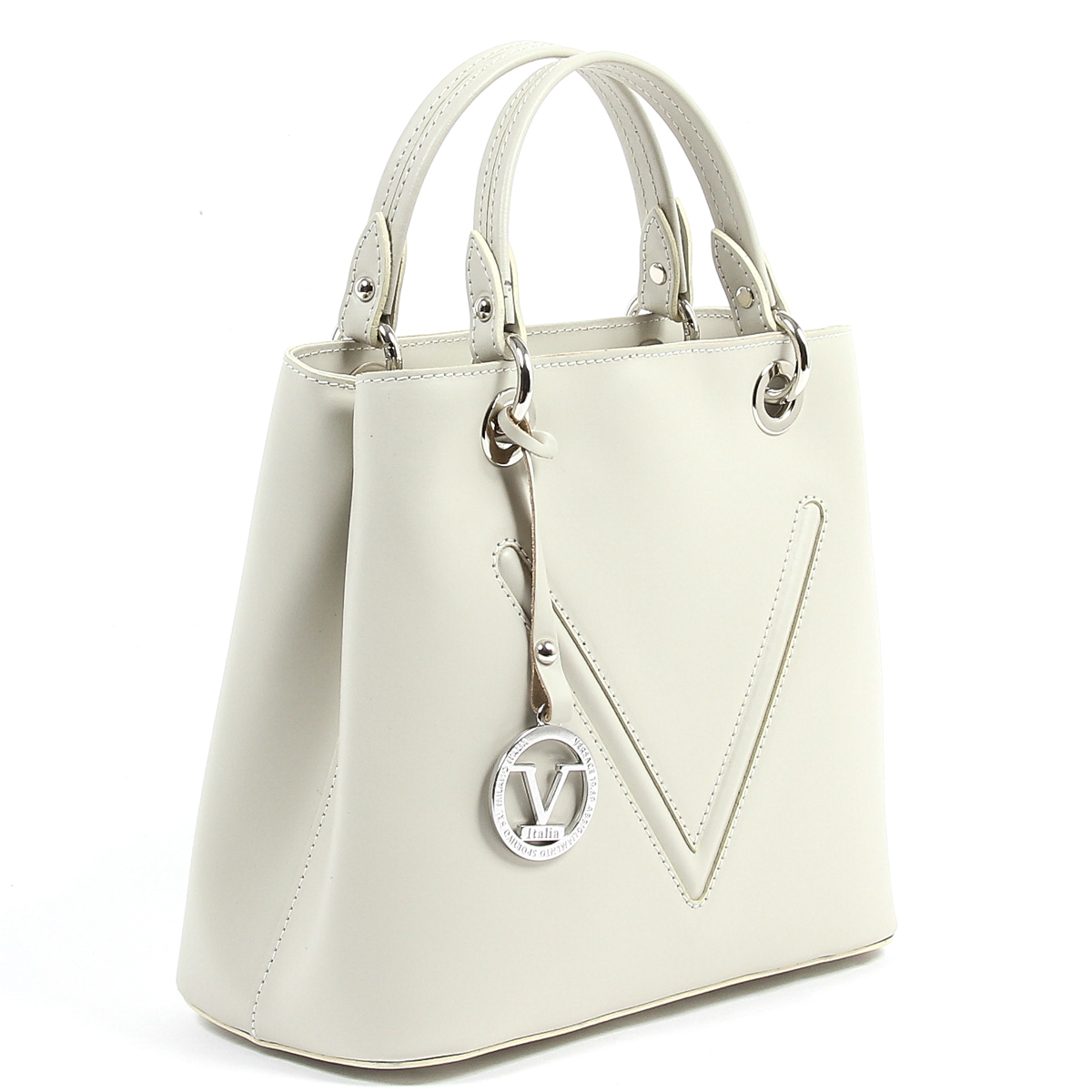 Bolso de mano para mujer V 1969 Italia V004-S RUGA CREMA