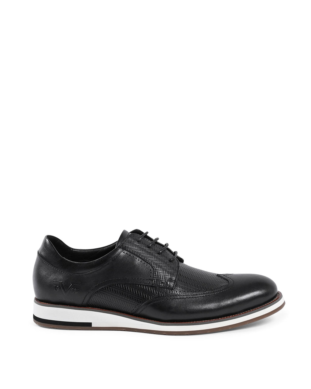19V69 Italia Zapatos brogue negros para hombre YO ZD28-H27 NEGRO