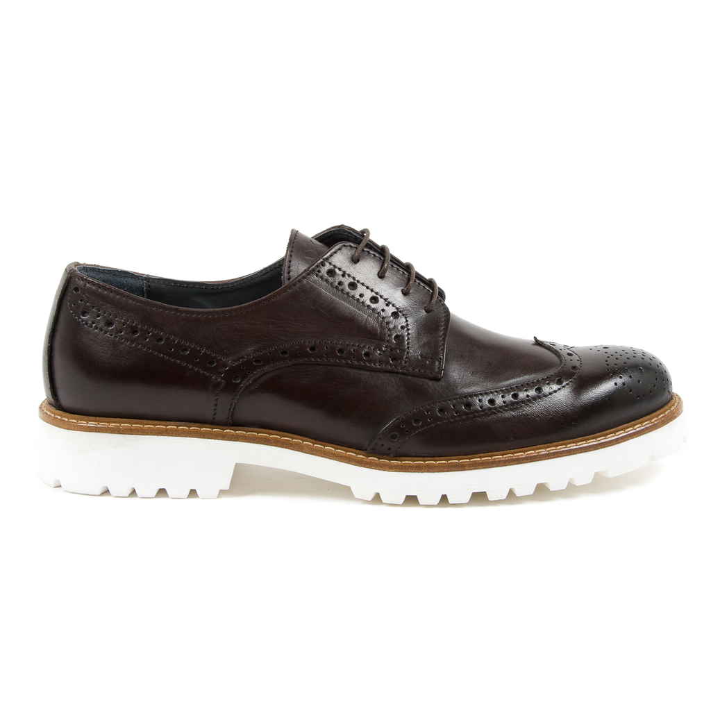 Andrew Charles - Zapatos brogue para hombre, color marrón oscuro, EDWIN