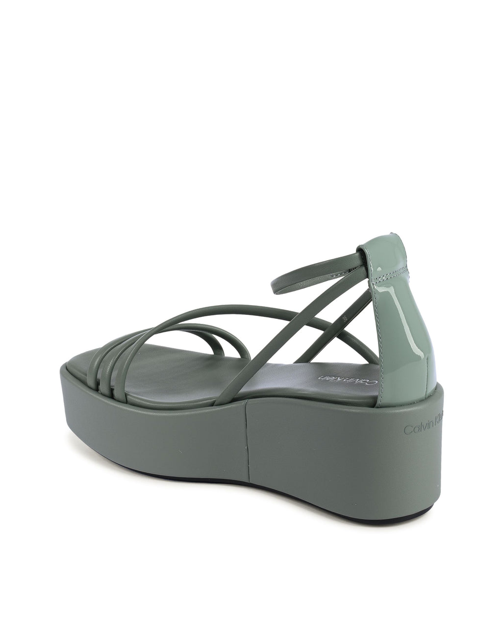 Calvin Klein - Sandalias de cuña para mujer, color verde, HW0HW01949MSW