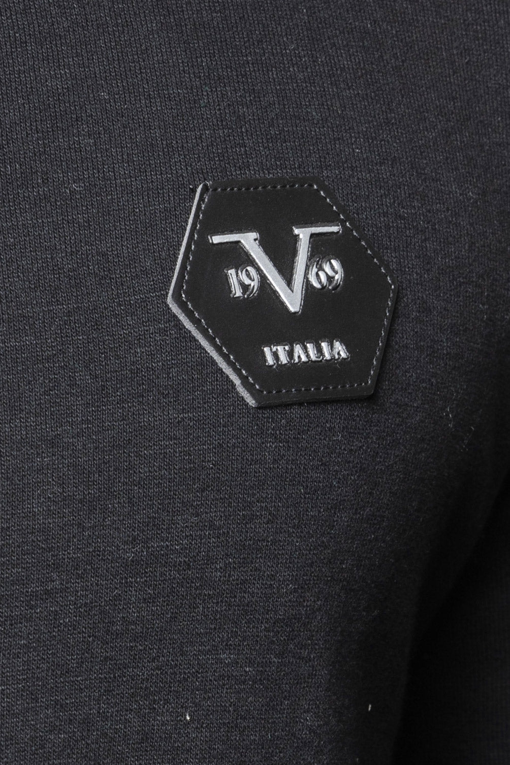 Suéter italiano para hombre 19V69, color negro, Morris Black