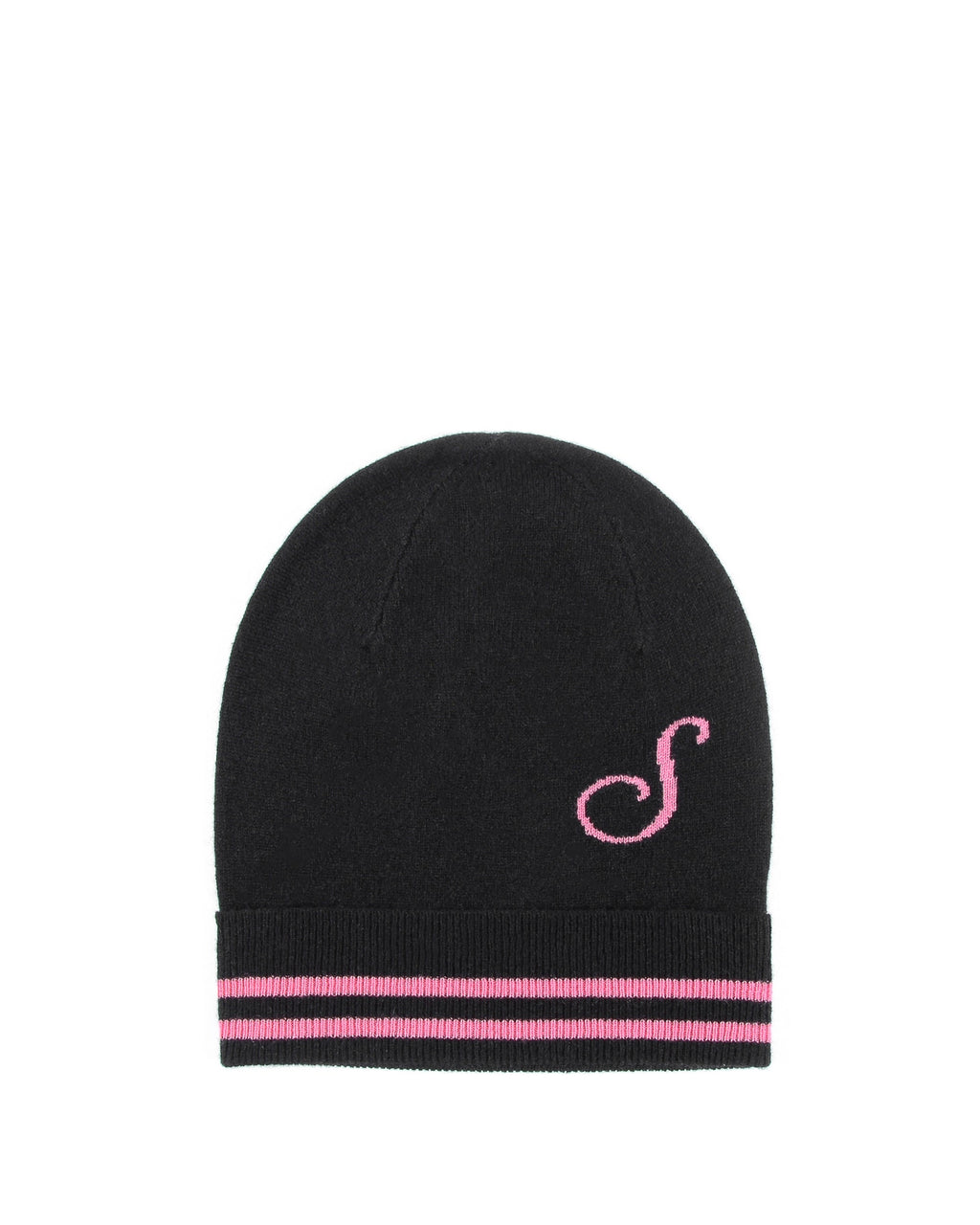 Gorro de cachemira con monograma - Negro