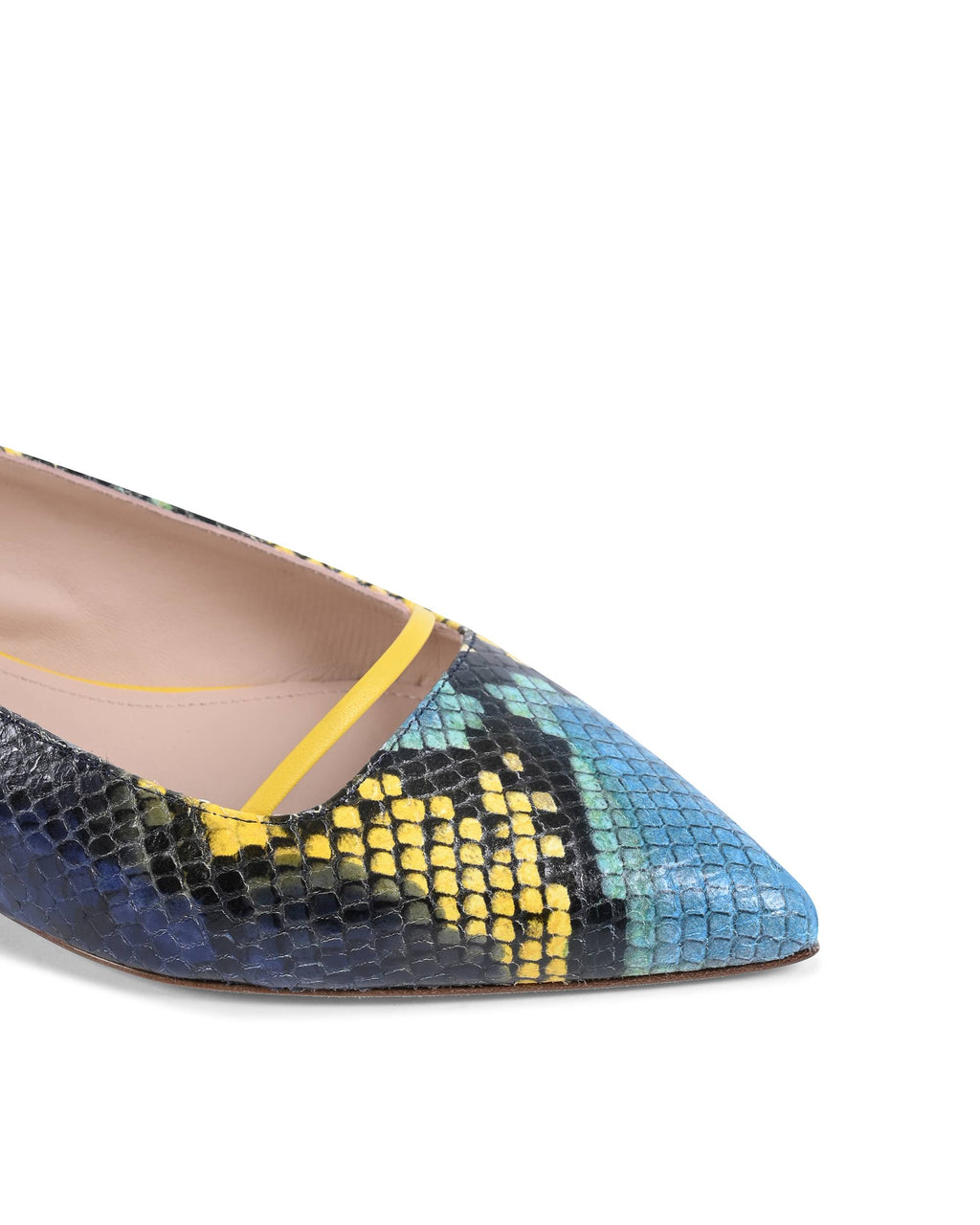 Brenda Flat Python - Azul/Amarillo 
