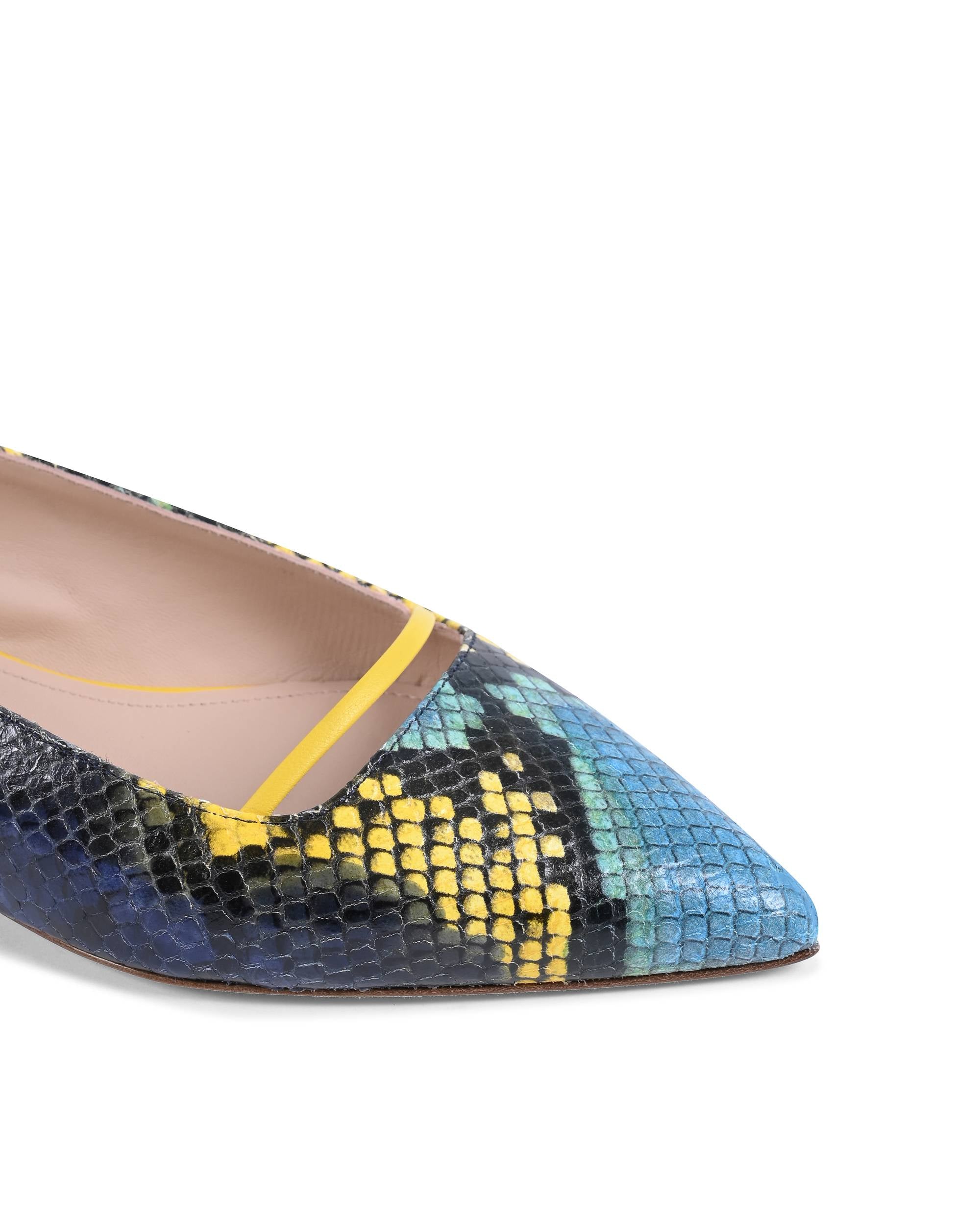 Brenda Flat Python - Azul/Amarillo 