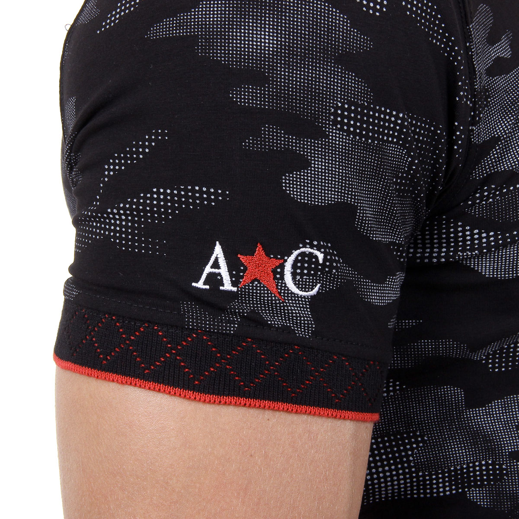 Andrew Charles Mens Polo Short Sleeves Black JULIAN
