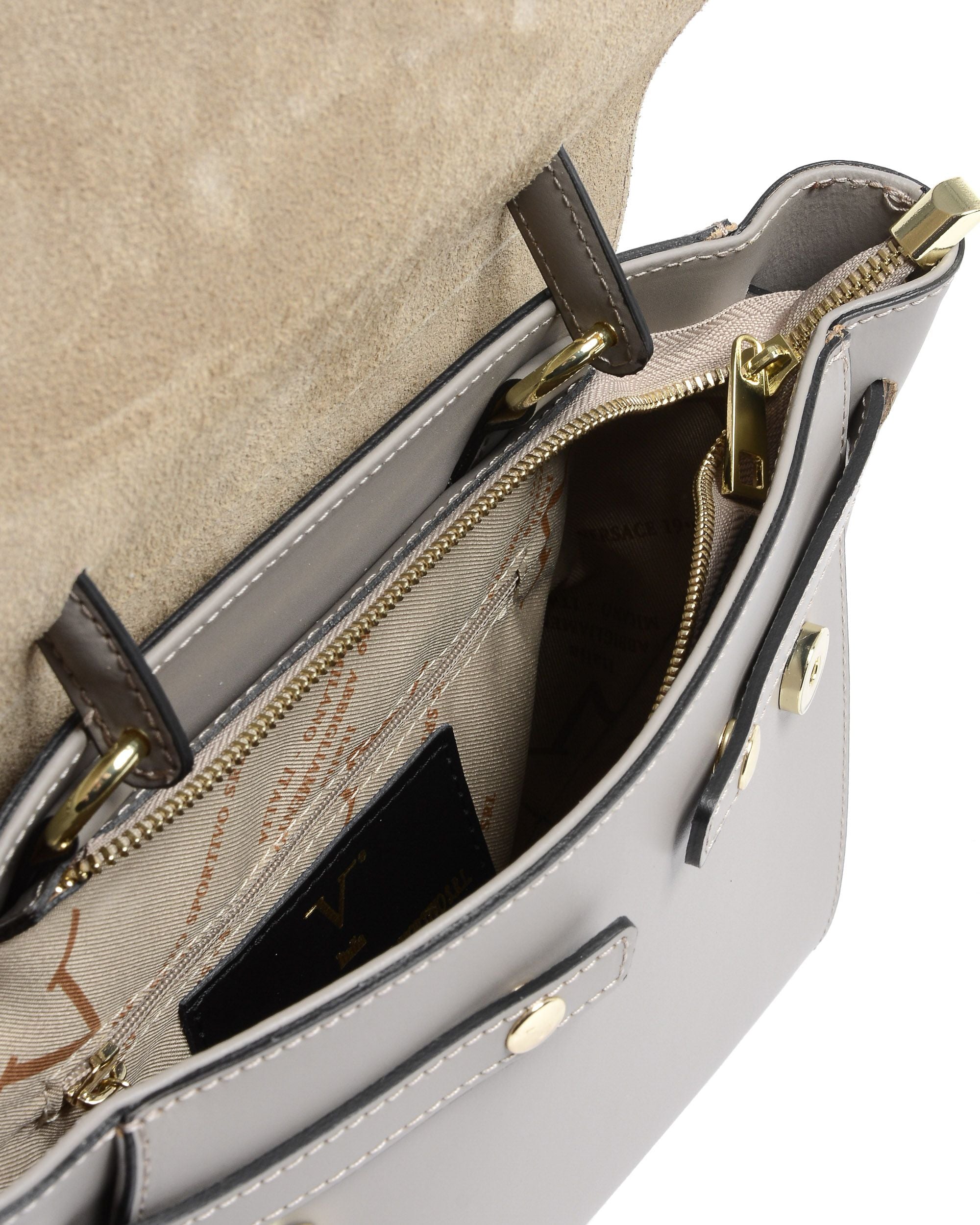 Bolso de mano para mujer V Italia V030-G RUGA TAUPE