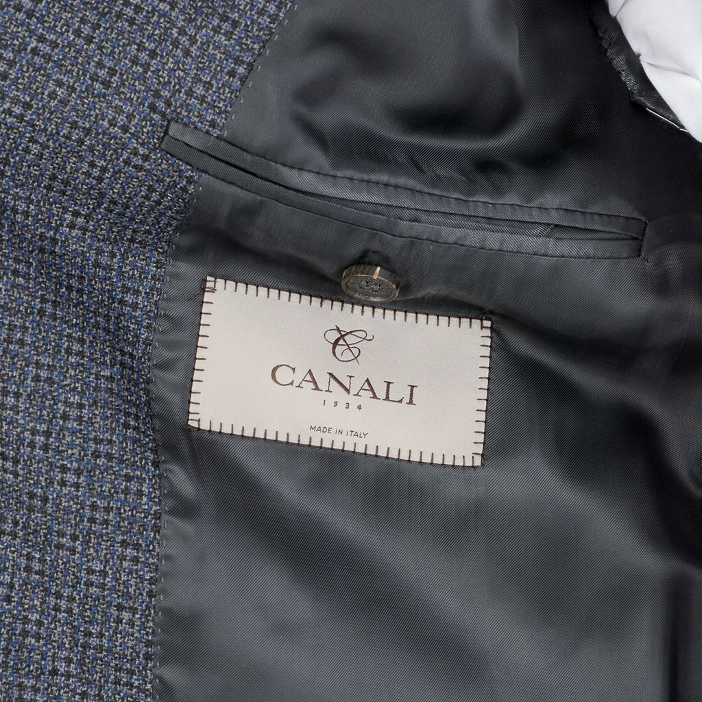 Chaqueta Canali para hombre de manga larga gris oscuro