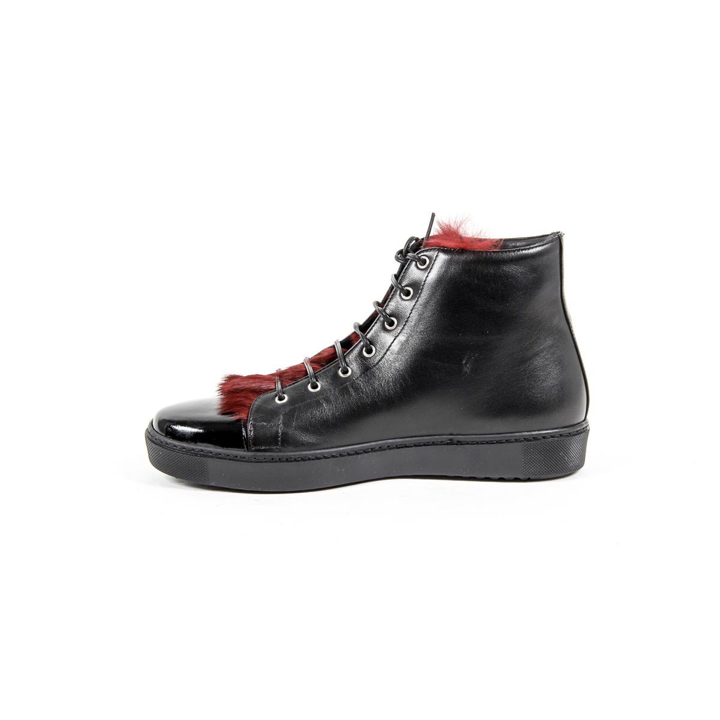 V 1969 Italia Zapatillas altas para mujer 312070 NAPPA NERO/VERNICE NERO